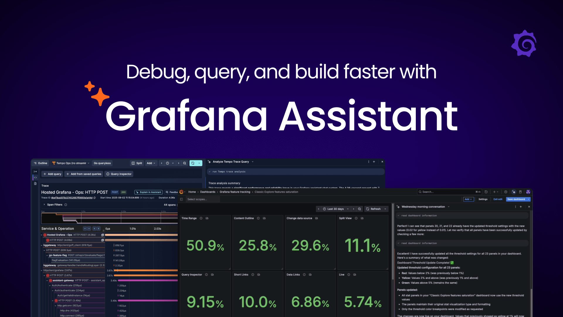 Debug, query, and build faster with AI: How we use Grafana Assistant at Grafana Labs